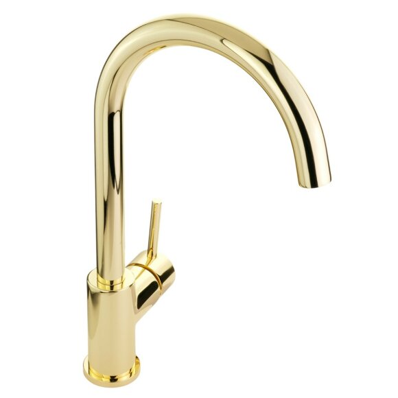 Смеситель для кухни, высокий излив, ручка сбоку, Migliore Fortis, золото арт. 31560
