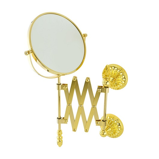 Зеркало оптическое настенное пантограф, H43xL10-49 см., Migliore Versailles, золото арт. 32642