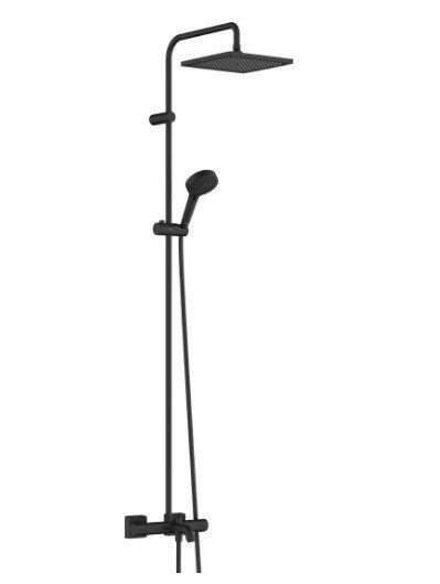 Hansgrohe душевая система с термостатом для ванны, Vernis Shape, матовый черный арт. 26900670