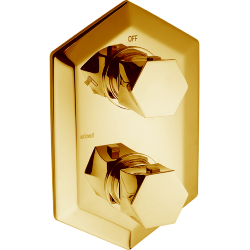 Встраиваемый термостатический смеситель с переключателем на 2 положения CISAL Cherie цвет: золото арт. CE01910024 Встраиваемый термостатический смеситель с переключателем на 2 положения CISAL Cherie цвет: золото арт. CE01910024