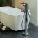 Keuco Однорычажный смеситель для ванны напольный с ручным душем и шлангом, Edition 11, 51127 370100 цвет: черный матовый