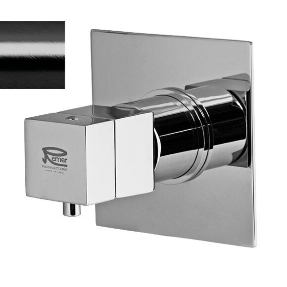 Смеситель для душа Remer Qubika Thermo QT30CFP Черный глянец