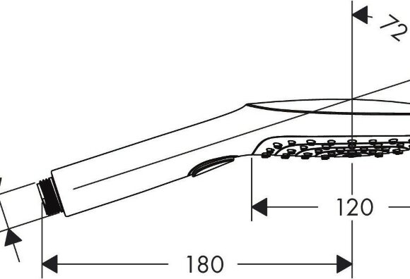 Hansgrohe ручной душ, Raindance Select E, матовый хром арт. 26520400