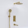 Встраиваемый комлплект для ванны с верхней душевой насадкой, лейкой и изливом А71208 WasserKRAFT Sauer 7100 цвет: Золото