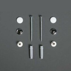 Комплект вертикальных крепежных винтов белый/хром для напол.Унитаза или биде, Simas  SF90