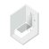 Шторка для ванны 90 см Avexa white New Trendy белый арт. EXK-2964