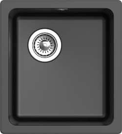 Кухонная мойка Berkana 415x455, 1 чаша, Rivelato, BK-35 nero цвет: черный