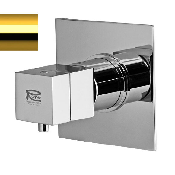 Смеситель для душа, цвет: золото Remer Qubika Thermo QT30DO