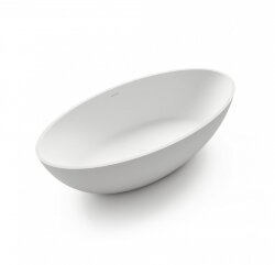 Ванна отдельностоящая овальная 180х85х52 см из искусственного камня, Gruppo Treesse Carezza V308BO цвет: белый матовый