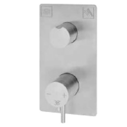 Встраиваемый термостатический смеситель с переключателем на 2 положения CISAL Xion цвет: нержавеющая сталь арт. XI008104D1 Встраиваемый термостатический смеситель с переключателем на 2 положения CISAL Xion цвет: нержавеющая сталь арт. XI008104D1