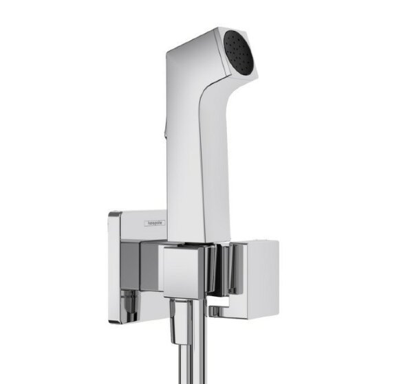Hansgrohe гигиенический душ с запорным вентилем, держателем и шлангом 125см см, для холодной воды, Bidette, глянцевый хром арт. 29231000