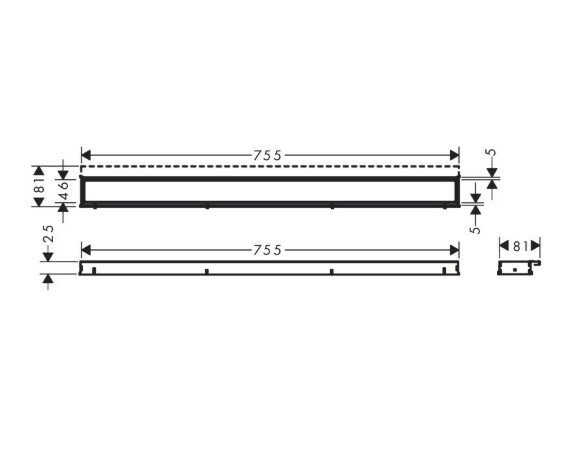 Hansgrohe внешняя часть трапа для душа Match, 80 см, с регулировкой по высоте, RainDrain Match, матовый белый арт. 56038450 Hansgrohe внешняя часть трапа для душа Match, 80 см, с регулировкой по высоте, RainDrain Match, матовый белый арт. 56038450