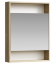 AQWELLA City Универсальный левый/правый зеркальный шкаф с одной дверью и двумя открытыми полками, цвет дуб балтийский - SIT0406DB