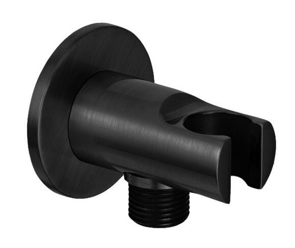 Подключение для душевого шланга | с держателем лейки Remer 337MCFP, цвет: черный