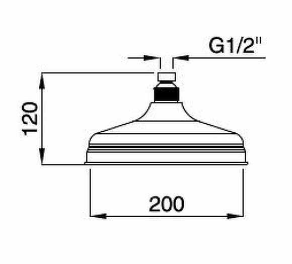 Верхний душ CZR Хром Cezares - CZR-U-SP8-20-01
