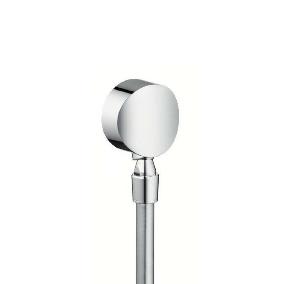 Hansgrohe шланговое подключение с клапаном обратного тока и шарнирным соединением, FixFit, глянцевый хром арт. 27506000