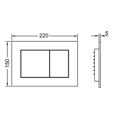 Клавиша смыва TECE Now 9240401 цвет: хром