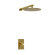 Встраиваемый комплект для душа с верхней душевой насадкой А71183 WasserKRAFT Sauer 7100 цвет: Золото