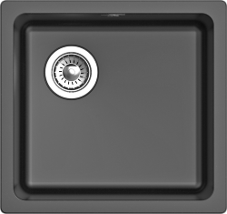 Кухонная мойка Berkana 485x455, 1 чаша, Rivelato, BK-45 antracite цвет: черный