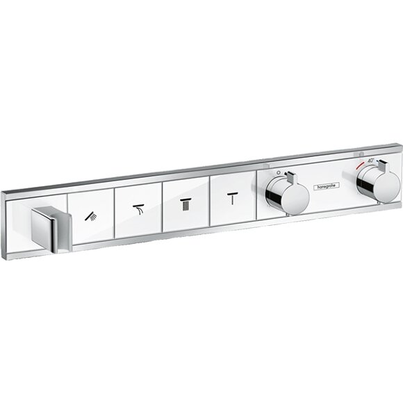 Смеситель для душа, 15357400 RainSelect Hansgrohe, цвет: rain с термостатом белый хром