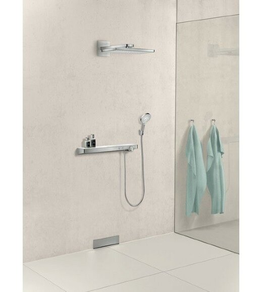 Hansgrohe верхний душ с настенным кронштейном, Rainmaker Select, матовый хром арт. 24003400