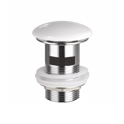 Донный клапан для раковины Ceramica Nova click-clack (белый) CN2000X