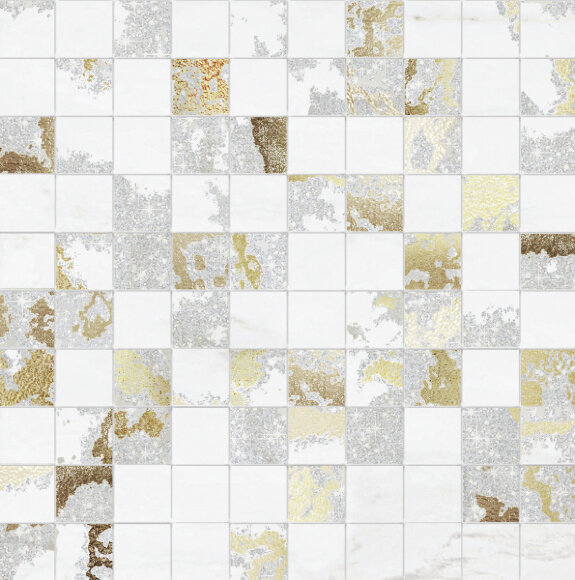 MQSW Mosaico Q. Solitaire White Mix 29,7х29,7 (Р) (6 шт) BRENNERO арт. УТ-00015930