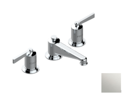 Смеситель для раковины на три отверстия устанавливаемый на борту с донным клапаном, THG Faubourg metal с рукоятками, pvd никель (H55) - G2U-151 Смеситель для раковины на три отверстия устанавливаемый на борту с донным клапаном, THG Faubourg metal с рукоятками, pvd никель (H55) - G2U-151