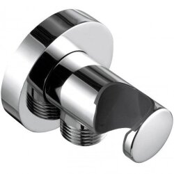 Соединение для шланга с настенным держателем для душа, хром глянцевый, ZENTA Kludi арт. 6054705-00