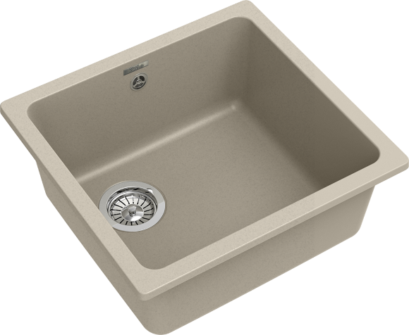 Кухонная мойка Berkana 485x455, 1 чаша, Rivelato, BK-45 beige scuro цвет: бежевый