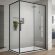 Душевой уголок Vincea (Италия), 120x90 профиль Черный матовый стекло прозрачное Slim-U - VSR-2SU9012CLB