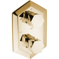 Встраиваемый термостатический смеситель с переключателем на 3 положения CISAL Cherie цвет: Antique Gold арт. CE0192002G Встраиваемый термостатический смеситель с переключателем на 3 положения CISAL Cherie цвет: Antique Gold арт. CE0192002G