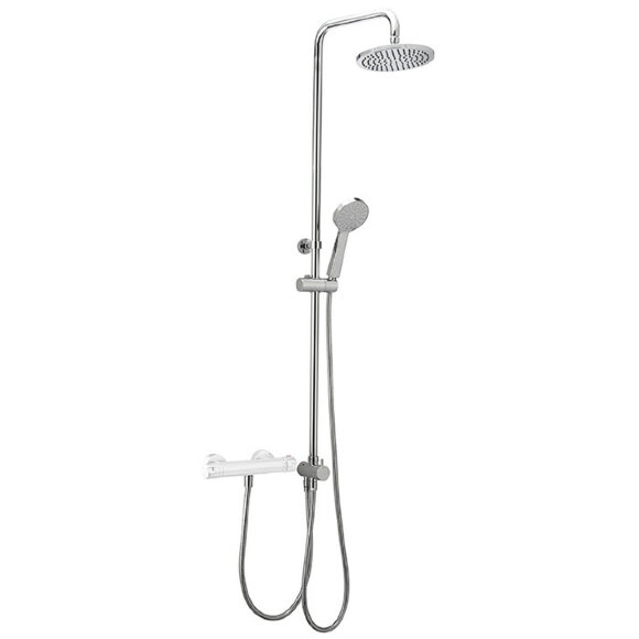 Душевая стойка : переключатель, верхний душ, ручной душ с держателем, двойной шланг 90-150 см CISAL Shower цвет: хром арт. DSQ8201021