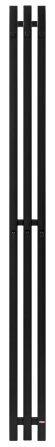 Полотенцесушитель электрический Grota Corsa 130х1200, с крючками CORSA130120 цвет: черный