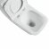 Унитаз компакт (640x360x840), W-7703 P-trap, Geberit, Rimless, anti-dirt, Black&White арт. 7703W