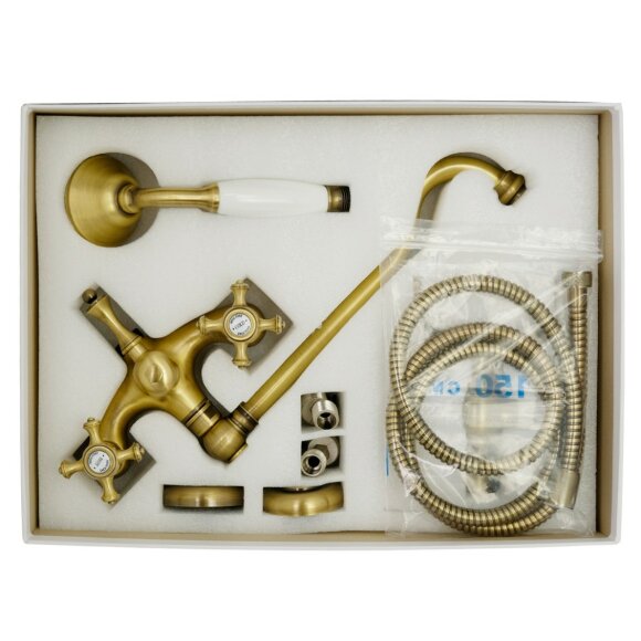 Смеситель для ванны внешний, c поворотным изливом, Migliore Prestige, бронза арт. 31597