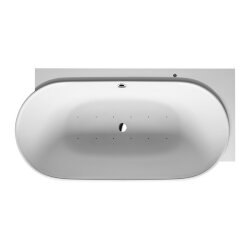 Ванна из минерального литья пристенная, 185x95см, гидромассажная угол справа, DURAVIT Luv - 760432000AS0000 цвет: белый