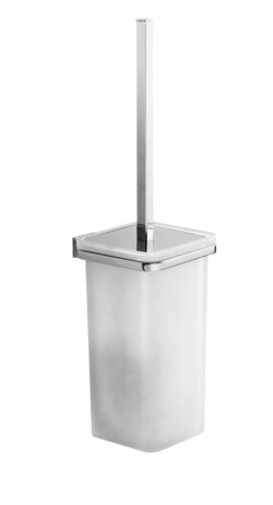 Ёршик для унитаза, настенный стеклянный Gedy Glamour 5733/03(13) цвет: хром