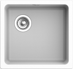 Кухонная мойка Berkana 485x455, 1 чаша, Rivelato, BK-45 brina цвет: белый