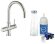 Смеситель одно рычажный для кухни ,супер сталь GROHE BLUE арт. 33249DC0
