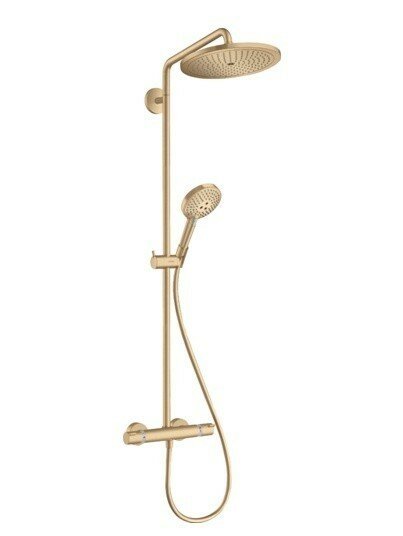 Hansgrohe душевая система с термостатом, Croma Select S, матовая бронза арт. 26890140