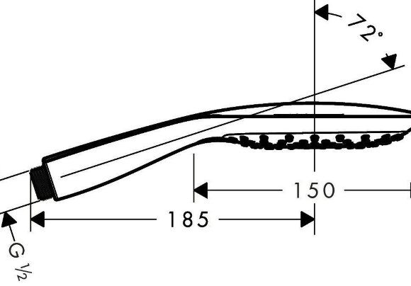 Hansgrohe ручной душ, Raindance Select E, глянцевый хром арт. 26550000