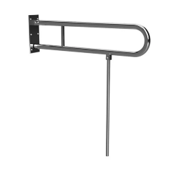 Складная ручка U образная Bemeta Help , арт. 301102081N, 80 см с опорной ножкой, цвет: хром глянцевый Складная ручка U образная Bemeta Help , арт. 301102081N, 80 см с опорной ножкой, цвет: хром глянцевый