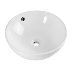 BelBagno Раковина накладная керамическая 440x440x155, круглая, глянцевый белый, арт. BB1077