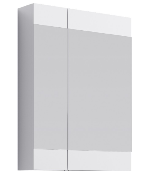 AQWELLA Brig Зеркальный шкаф с двумя дверьми и внутренними стеклянными полочками - Br.04.06/W
