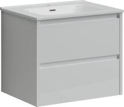 Тумба подвесная SANCOS Libra 590х450х500, c двумя ящиками оснащенными доводчиками, белый глянец , арт. LB60W