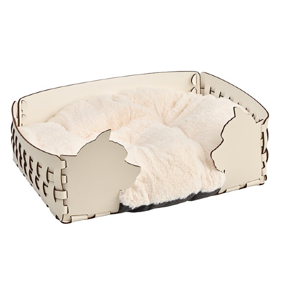 Лежанка Dog ADJ Италия, 60x42xH15 цвет: панна котта (белый) арт. 1560D.16/10