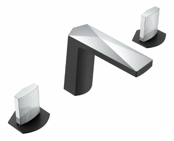 Смеситель для раковины Venturo 150-BCR-TOUCH Черный матовый Хром Boheme