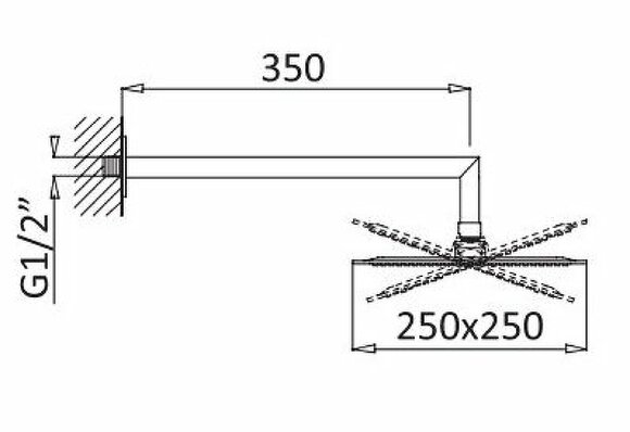 Верхний душ CZR Белый матовый Cezares - CZR-B-TDD-25-BIO Верхний душ CZR Белый матовый Cezares - CZR-B-TDD-25-BIO