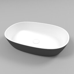 Раковина 56х38 Whitecross Opal 0709.056038.20100 цвет: черный/белый мат